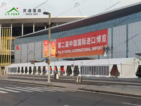 灵通展览篷房助力第二届中国国际进口博览会